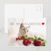 Be my Valentine Briefkaart (Voorkant / Achterkant)