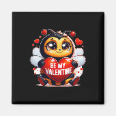 Be My Valentine Bumblebee Heart Magneet (Voorkant)