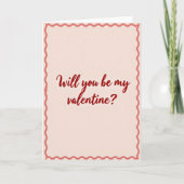 Be My Valentine Card Kaart (Voorkant)
