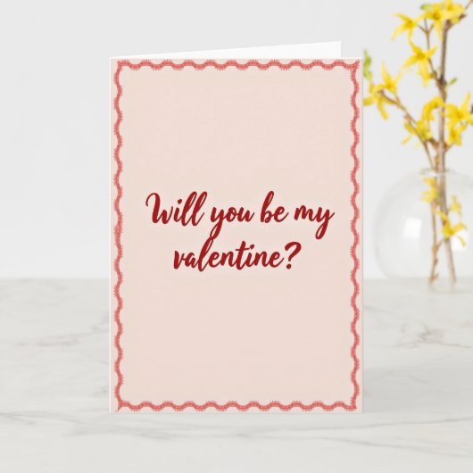 Be My Valentine Card Kaart (Gele Bloem)