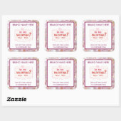 Be My Valentine Custom Pink Candle Labels  (Vel)