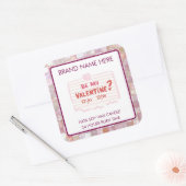 Be My Valentine Custom Pink Candle Labels  (Envelop)