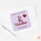 Be My Valentine Custom Purple Candle Labels  (Envelop)