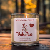 Be My Valentine Custom Purple Candle Labels 