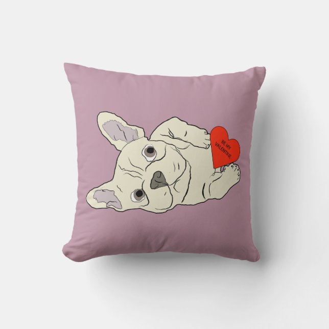 Be my Valentine, dog Kussen (Voorkant)
