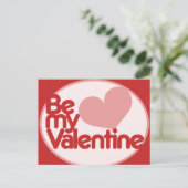Be my Valentine Feestdagenkaart (Staand voorkant)