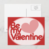 Be my Valentine Feestdagenkaart (Voorkant / Achterkant)