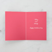 Be My Valentine Folded Valentine's Day Greeting  Kaart (Binnen)