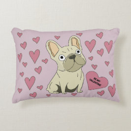 Be my Valentine, French Bulldog Accent Kussen