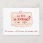 Be My Valentine Funny Card for Couples Briefkaart (Voorkant)