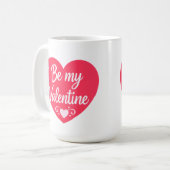 Be my Valentine Heart Koffiemok (Voorkant links)