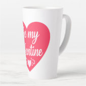 Be my Valentine Heart Latte Mok (Rechterhoek)