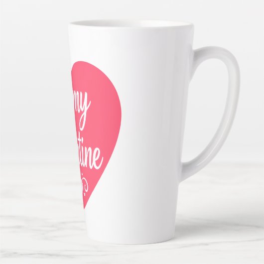 Be my Valentine Heart Latte Mok (Rechts)