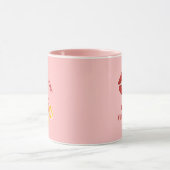 Be My Valentine Heart Lock and Key Pink Mug Mok (Midden)