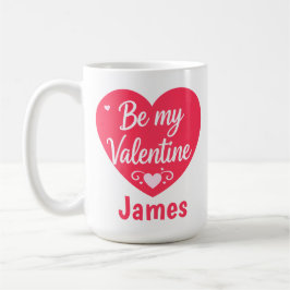 Be my Valentine Heart personalized Koffiemok