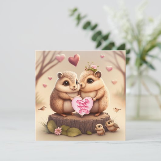 Be my Valentine Kaart (Staand voorkant)