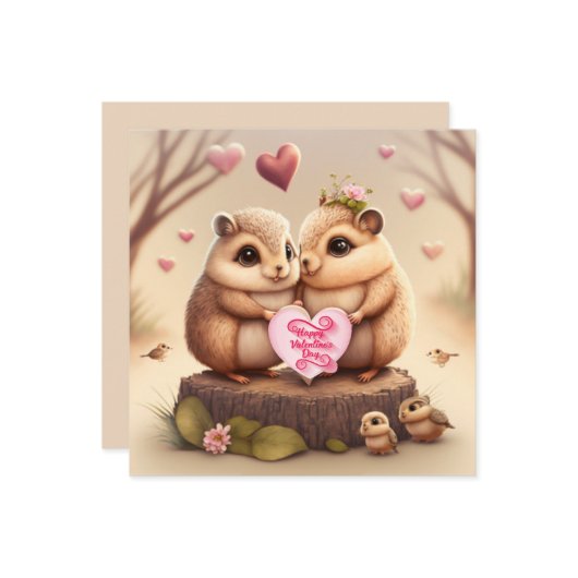 Be my Valentine Kaart (Voorkant / Achterkant in situ)