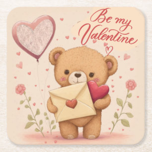 Be my Valentine Kartonnen Onderzetters