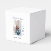 Be my valentine love name purple year photo simple bedankdoosjes (Achterkant)