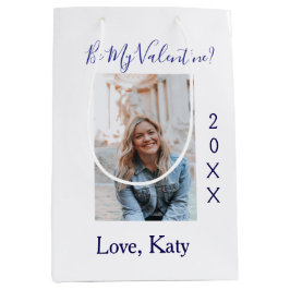 Be my valentine love name purple year photo simple medium cadeauzakje