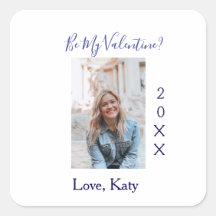 Be my valentine love name purple year photo simple