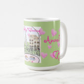 Be My Valentine Paris Eiffel Tower Personalize Koffiemok (Voorkant rechts)
