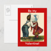 Be My Valentine Postcard Feestdagenkaart (Voorkant / Achterkant)