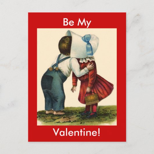 Be My Valentine Postcard Feestdagenkaart (Voorkant)
