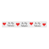 Be My Valentine Red Hearts 3 INCH Grosgrain Lint (Voorkant)