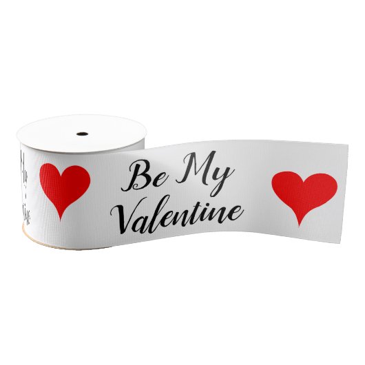 Be My Valentine Red Hearts 3 INCH Grosgrain Lint (Spoel)