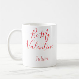 Be my valentine red name elegant love couple  koffiemok