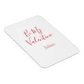 Be my valentine red name elegant love couple  magneet (Rechterzijde)