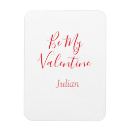 Be my valentine red name elegant love couple  magneet