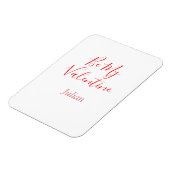 Be my valentine red name elegant love couple  magneet (Linkerzijde)