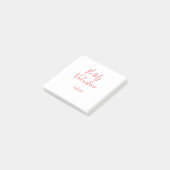 Be my valentine red name elegant love couple post-it® notes (Schuin)
