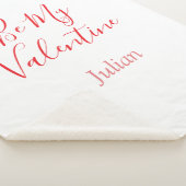 Be my valentine red name elegant love couple sherpa deken (3/4)