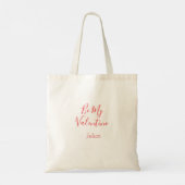 Be my valentine red name elegant love couple  tote bag (Achterkant)