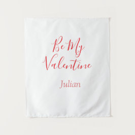 Be my valentine red name elegant love couple  wandkleed