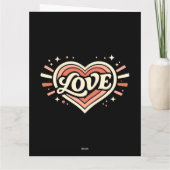 Be My Valentine Retro Love Kaart (Achterkant)