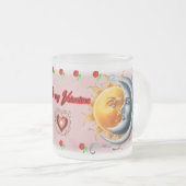 Be my Valentine said the Moon on a Matglas Koffiemok (Voorkant rechts)