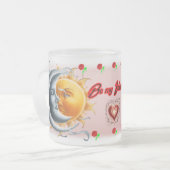 Be my Valentine said the Moon on a Matglas Koffiemok (Voorkant links)