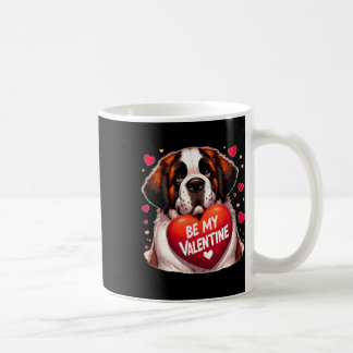 Be My Valentine Saint Bernard Dog Heart  Koffiemok