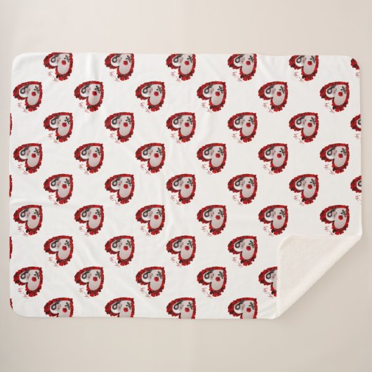 Be My Valentine ❤️ Sherpa Deken (Voorkant (horizontaal))