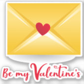 Be my Valentine Sticker (Voorkant)