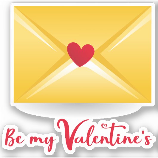 Be my Valentine Sticker (Voorkant)