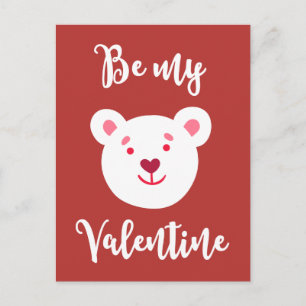 Be My Valentine Teddy Bear for Kids Feestdagenkaart