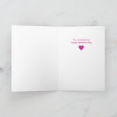 Be My Valentine Valentine's Day Pink Grunge Hearts Kaart (Binnen)