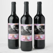 Be My Valentine Wine Label — Upload Your Photo Wijn Etiket (Flessen)