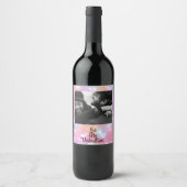 Be My Valentine Wine Label — Upload Your Photo Wijn Etiket (Voorkant)