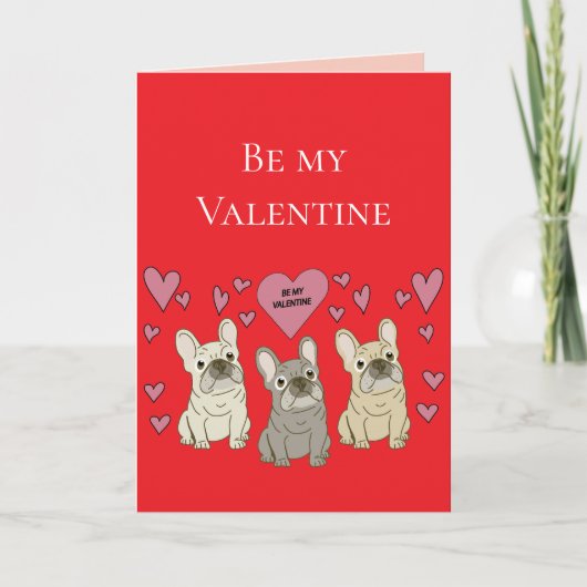 Be my Valentines, dogs Kaart (Voorkant)